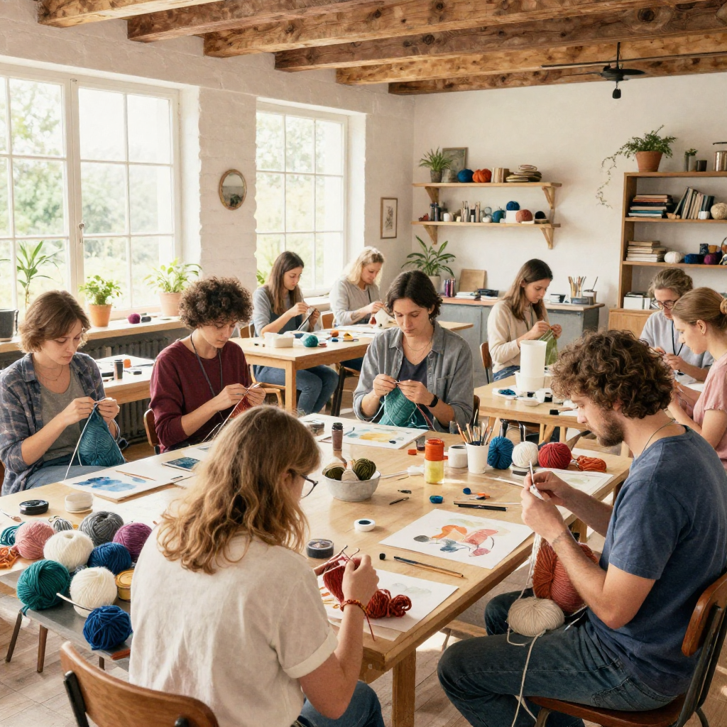 Knitting class