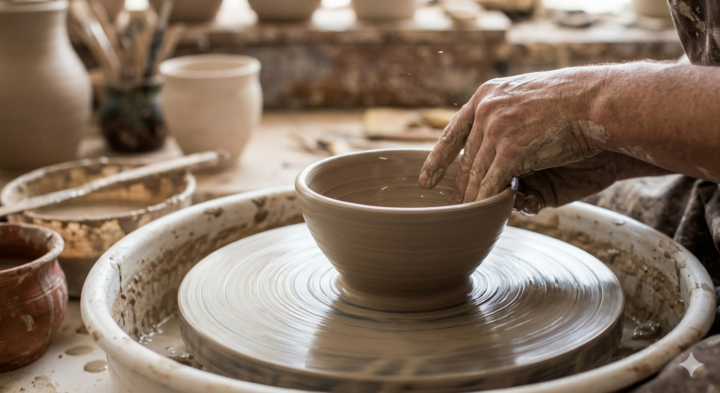 pottery closeup